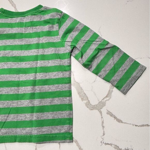 CIRCO | Boys Striped Long-Sleeve Green Grey Space T SHIRT Toddler 3T - Picture 8 of 11